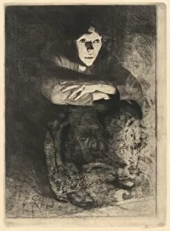 In the Embers (Dans les cendres), 1887. Creator: Paul Albert Besnard