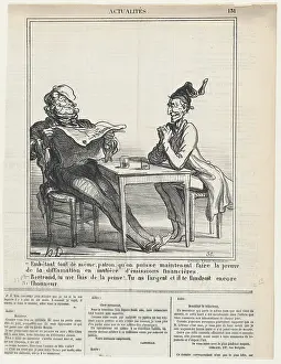 Dishonesty Prints: Embetant tout de meme, patron... 1870. Creator: Honore Daumier