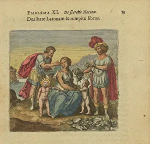 Alchemists Prints: Emblem 11. Machet knows the Latona and tears up the books