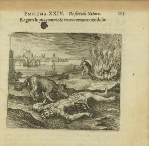 Graphics Prints: Emblem 24. The wolf ate the king