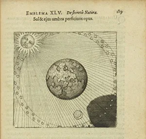 Graphics Prints: Emblem 45. The sun and its shadow accomplish the work