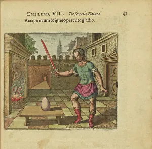 Alchemists Prints: Emblem 8. Take the egg and hit it with a glowing sword