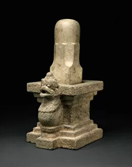 Emblem of the God Shiva (Linga) with Serpent Base, 12th / 13th century. Creator: Unknown