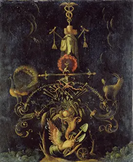 Caduceus Prints: Emblematic Representation, 1600. Creator: Karel van Mander I