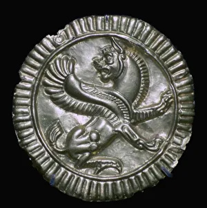 Embossed ornament in the form of a lion-griffin, from the Oxus treasure, 5th-4th century BC Embossed ornament in the form of a lion-griffin, from the Oxus treasure, 5th-4th century BC