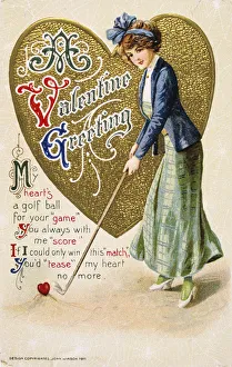 Embossed valentine card, Germany, c1911
