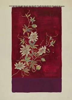 Embroidered Banner, c. 1936. Creator: Evelyn Bailey