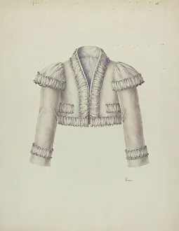Blakeley Hal Prints: Embroidered Bolero Jacket, c. 1940. Creator: Hal Blakeley