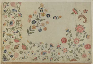 Crewel Work Prints: Embroidered Christening Blanket, c. 1937. Creator: Phyllis Dorr