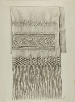 Paul Ward Prints: Embroidered Cloth, c. 1939. Creator: Paul Ward