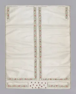 French Knots Prints: Embroidered Fabric for a Waistcoat front, France, 1800-15. Creator: Unknown