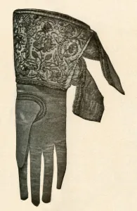 Embroidered glove, c17th century, (1937). Creator: Unknown