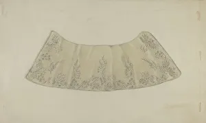 Frank Nelson Prints: Embroidered Lace Collar, c. 1938. Creator: Frank Nelson