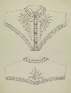 Nightgown Prints: Embroidered Night Gown, 1935/1942. Creator: Evelyn Bailey