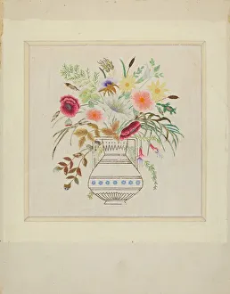 Stitching Prints: Embroidered Picture, c. 1936. Creator: Gordena Jackson