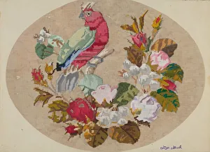 Perched Gallery: Embroidered Picture, c. 1936. Creator: Rex F Bush