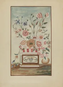 Stitching Prints: Embroidered Picture, c. 1937. Creator: Jules Lefevere