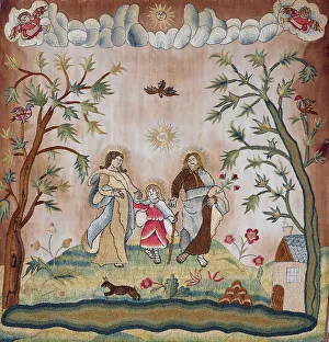 1640 Prints: Embroidered picture, c1640. Creator: Unknown