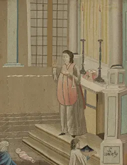 Healing Prints: Embroidered picture, Early 19th century. Creator: Unknown