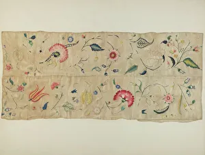 Crewel Prints: Embroidery, 1935/1942. Creator: Martha Elliot