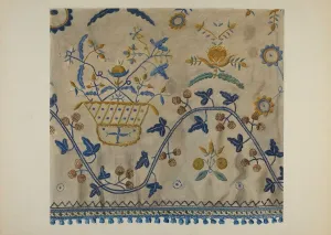 Watercolour And Graphite On Paperboard Collection: Embroidery, c. 1941. Creator: Herman O. Stroh