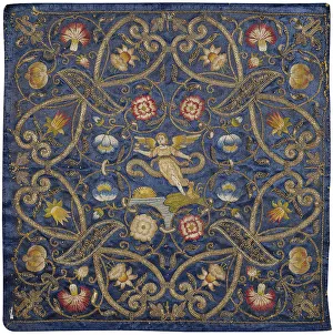 Textile Arts Prints: Embroidery with the Depiction of the Allegory of Time