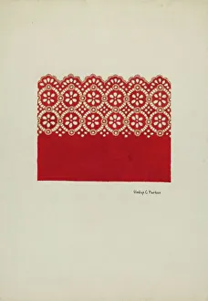 Parker Prints: Embroidery for Dress, c. 1936. Creator: Gladys C. Parker