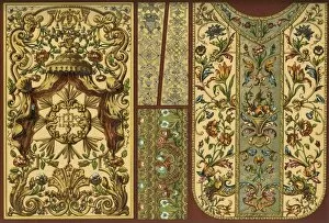 Embroidery, leather tapestry, goldsmiths work, 17th, 18th and 19th centuries, (1898)