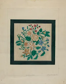 Raymond Manupelli Prints: Embroidery Piece, c. 1936. Creator: Raymond Manupelli