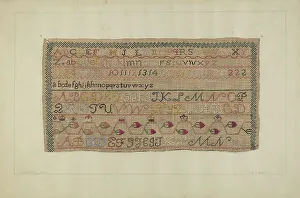 Embroidery Sampler, c. 1937. Creator: Elzy. J. Bird