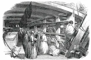 Settlers Prints: Emigrant Ship, between Decks, 1850. Creator: Unknown