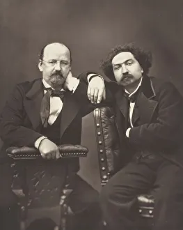 Goupil Et Compagnie Prints: Emile Erckmann (French writer, 1822-1899) and Alexandre Chatrian (French writer