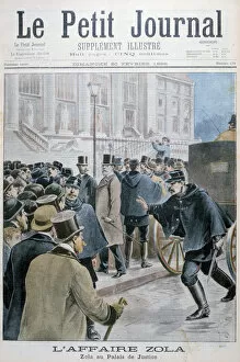 Directing Gallery: Emile Zola affair, being taken to the Palais de Justice, Paris, 1898. Artist: Henri Meyer