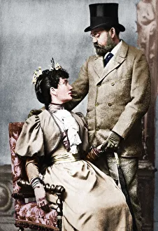 Emile Zola and Jeanne Rozerat, c1890, (1939). Artist: Pierre Petit Emile Zola and Jeanne Rozerat, c1890, (1939). Artist: Pierre Petit