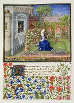 Giovanni Boccaccio Gallery: Emilia in her garden, 1468