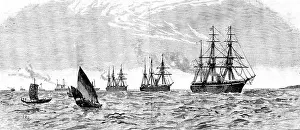 Wells J R Prints: Emin Pasha Relief Expedition: British and German naval squadrons escorting Mr