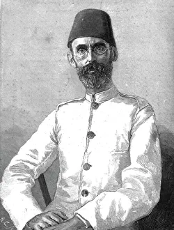 Mehmed Emin Pasha Prints: Emin Pasha taken on his arrival at Zanzibar, 1890. Creator: Unknown