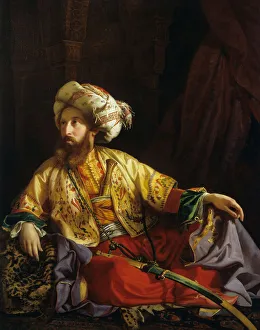 Lebanon Prints: Emir of Lebanon, 1843. Creator: Borsos, Jozsef (1821-1883)