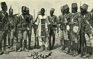 Cartridge Belt Prints: The Emir Mahmud Under Guard, 1898, (c1900). Creator: Unknown