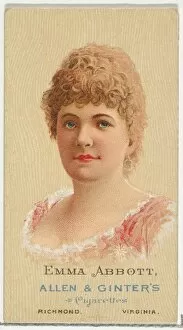 Commercial Gallery: Emma Abbott, from Worlds Beauties, Series 2 (N27) for Allen & Ginter Cigarettes