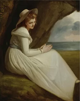 Emma, Lady Hamilton. Artist: Romney, George (1734-1802)