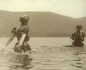 Splashing Gallery: Emmy and Selma, Lake George, 1899. Creator: Alfred Stieglitz