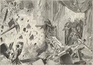 Alexander Nikolayevich Collection: Emperor Alexander II after the explosion, evening of February 17, 1880. Creator: De Haenen