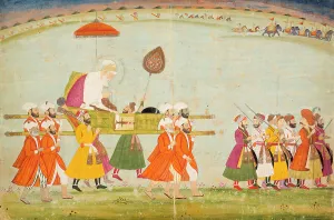 Palanquin Prints: Emperor Aurangzeb Carried on a Palanquin, c1775. Creator: Unknown