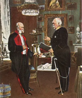 Wilhelm Friedrich Ludwig Prints: Emperor and Chancellor, 1871, (1936). Creator: Unknown