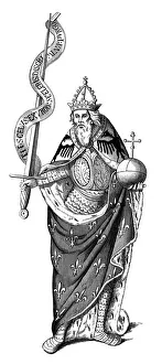 The Emperor Charlemagne (742-814), 1849. Artist: Unknown The Emperor Charlemagne (742-814), 1849. Artist: Unknown