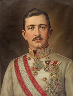 Chromolithography Prints: Emperor Charles I of Austria (1887-1922), King of Hungary, c. 1917. Creator: Anonymous