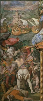 Galley Prints: Emperor Charles V Captures Tunis, c. 1565. Creator: Zuccari, Taddeo (1529-1566)
