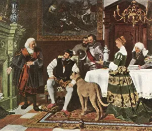 Merchant Prints: Emperor Charles V with the Fuggers in Augsburg, 1530, (1936). Creator: Unknown
