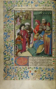 Floral Motif Prints: An Emperor at Court, about 1460-1470. Creator: Unknown